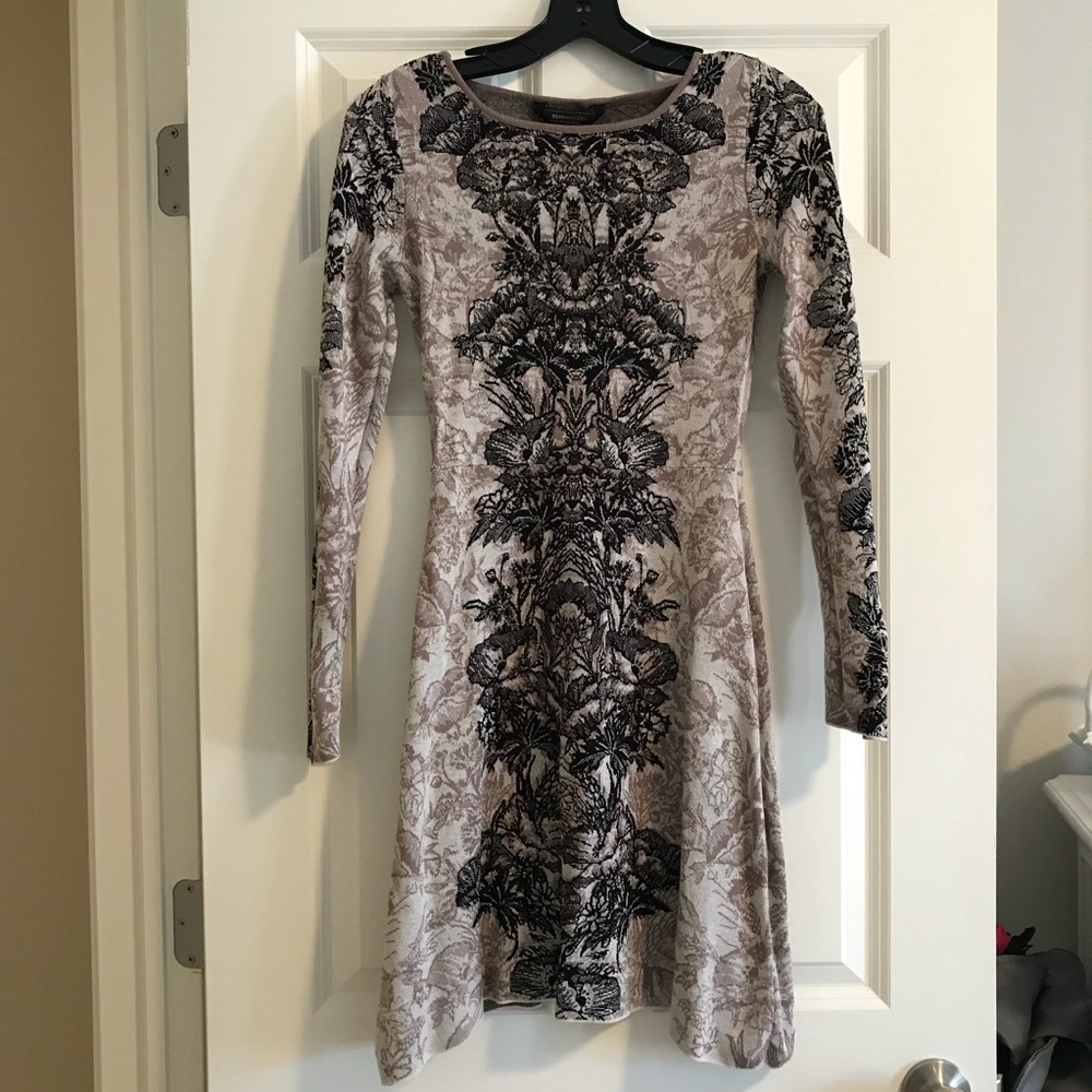 Gently used BCBG a-line sweater dress sz S